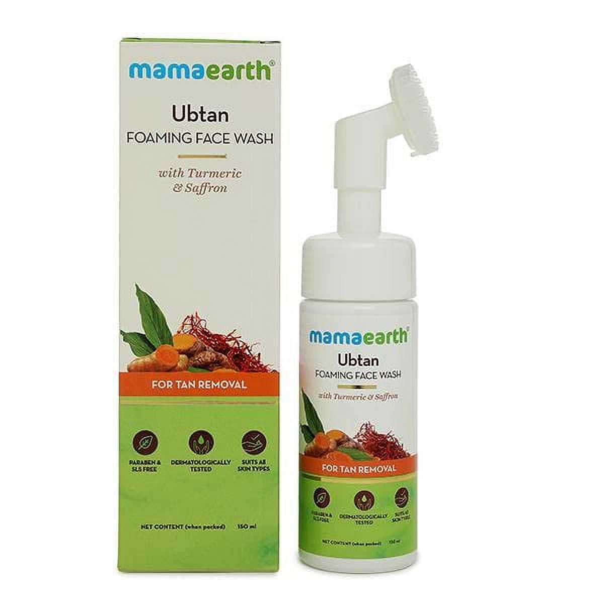 Mama Earth Ubtan FaceWash with Turmeric & Saffron for Tan Removal 150ml