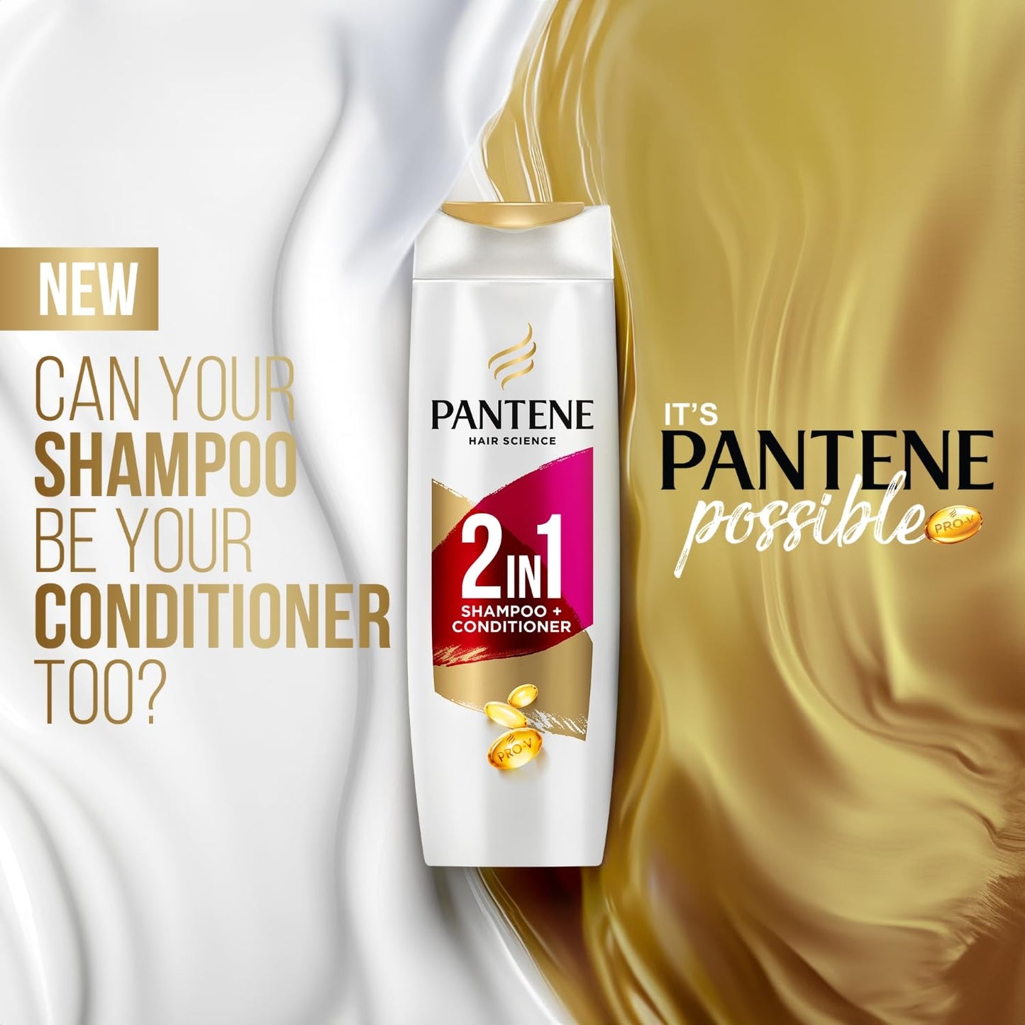 Pantene 2 in 1 Anti Hair Fall Shampoo + Conditioner, 180 ml