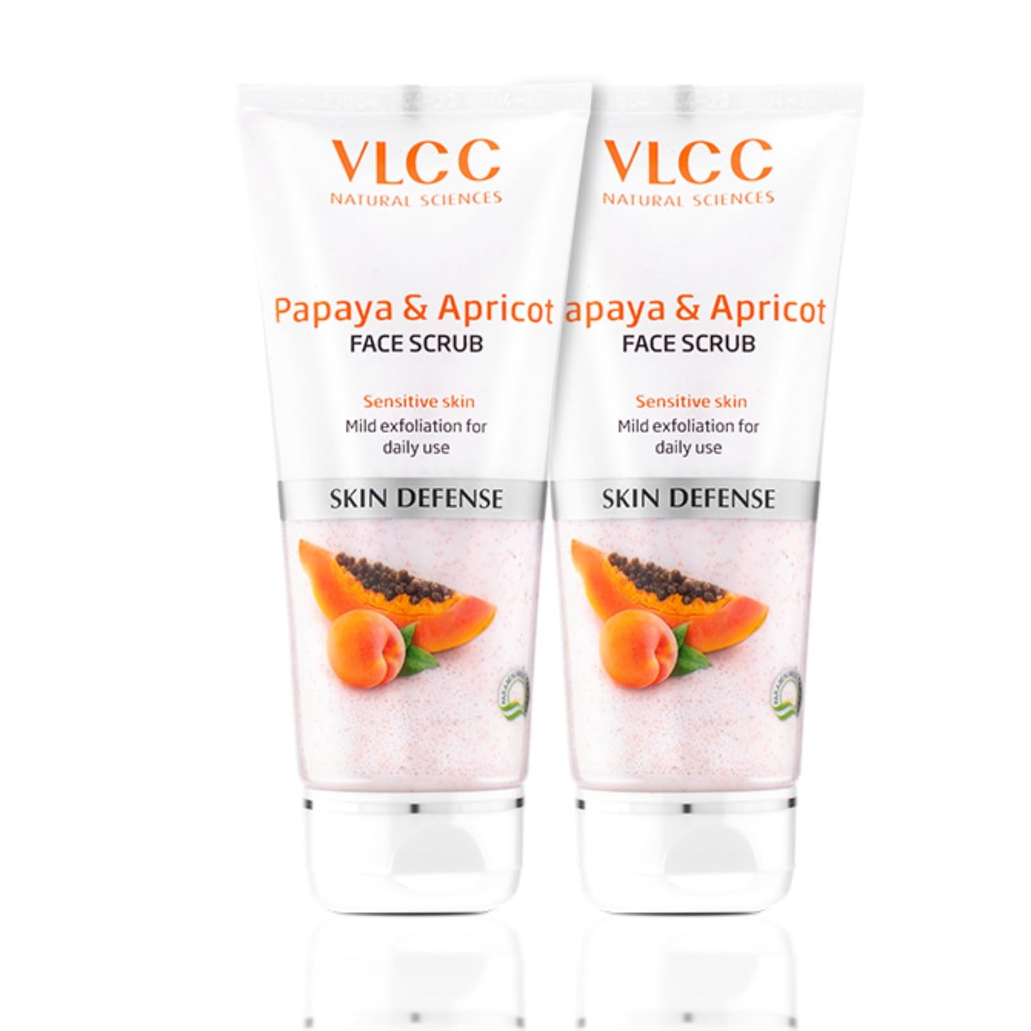 Vlcc Papaya & Apricot Face Scrub - 80G - (Pack Of 2) | Gentle Scrub To Remove Dead Skin, D