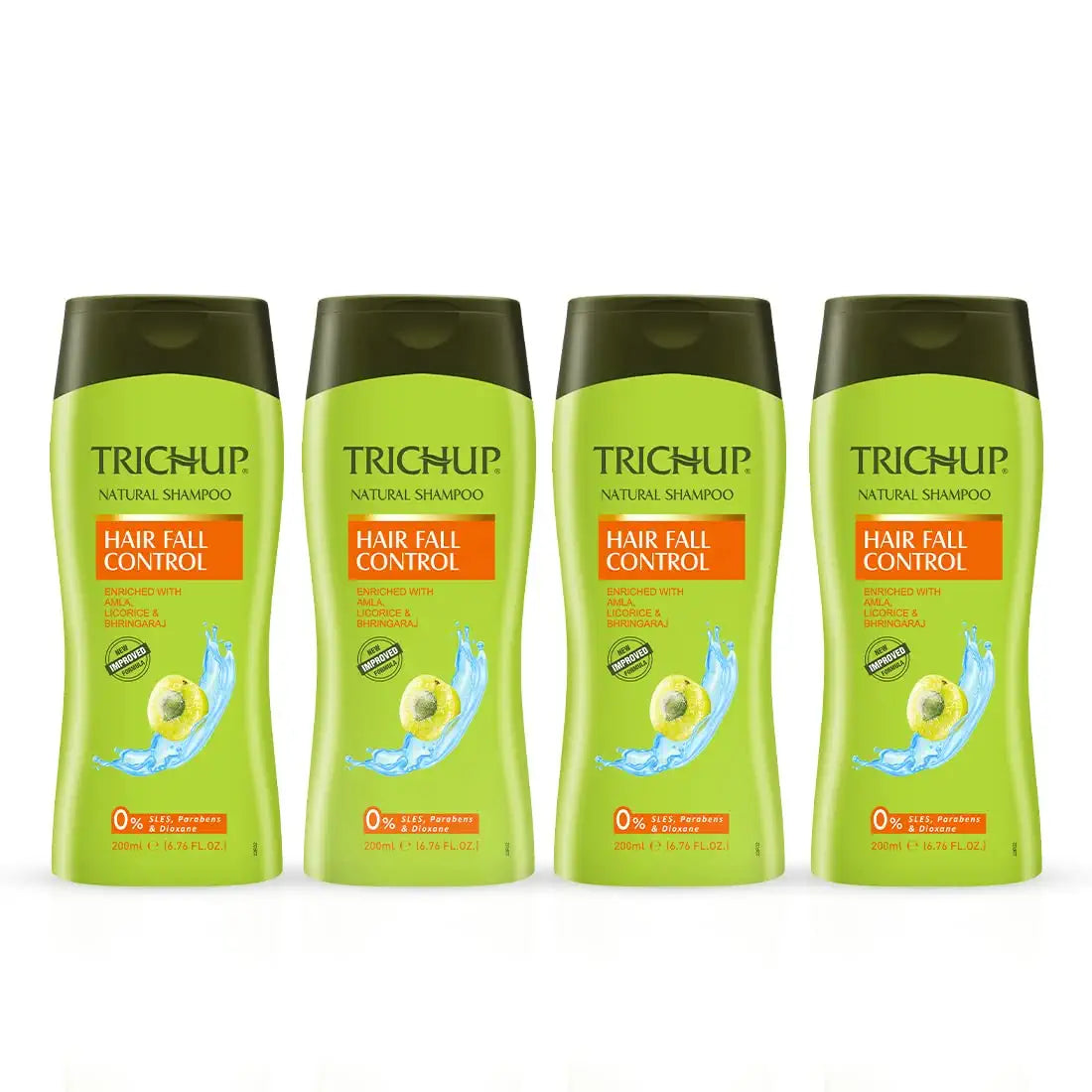 Trichup Hair Fall Control Herbal Hair Shampoo (200 ml x 4) (Pack of 4)