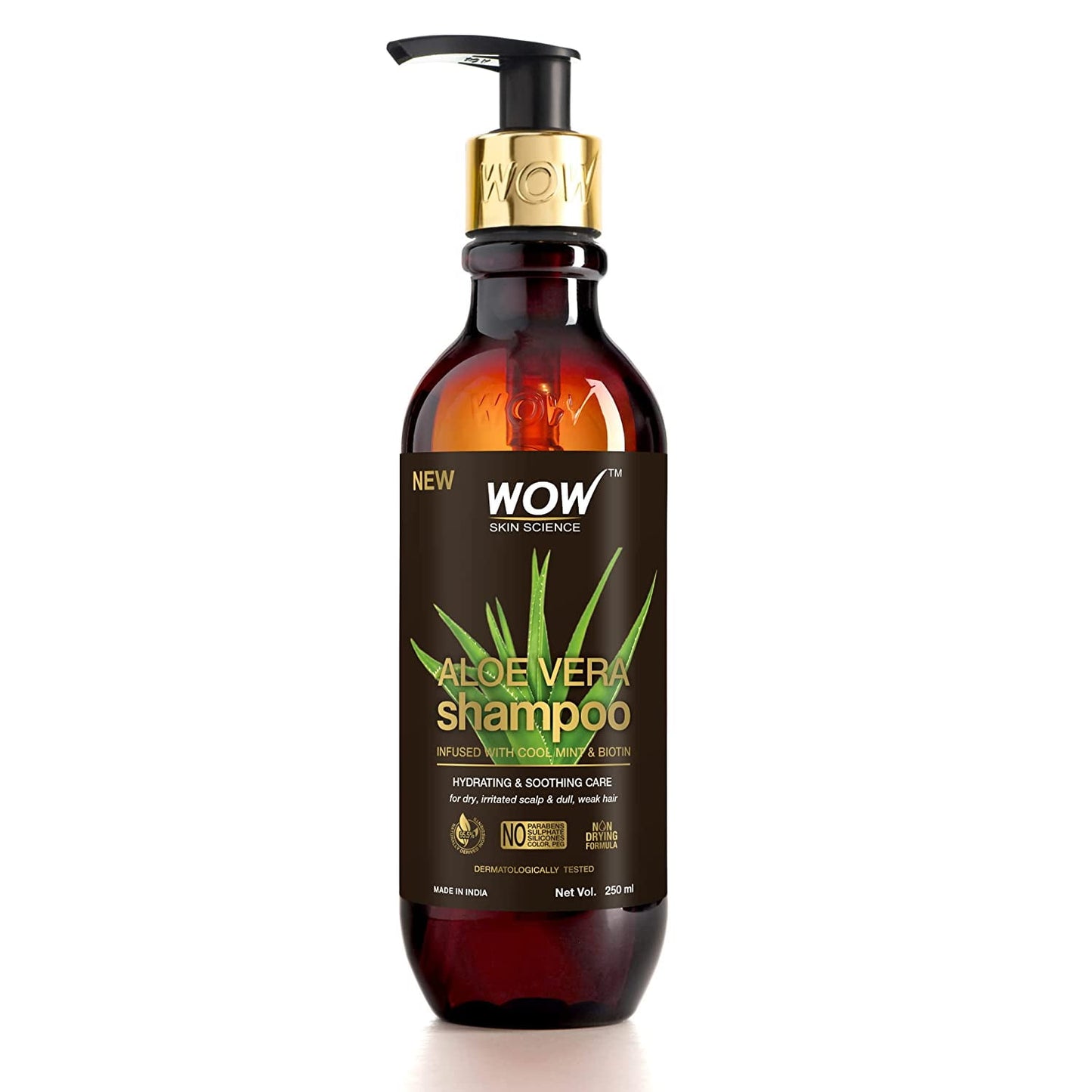WOW Skin Science Aloe Vera Shampoo For Hydration and Soothing Scalp - 250ML