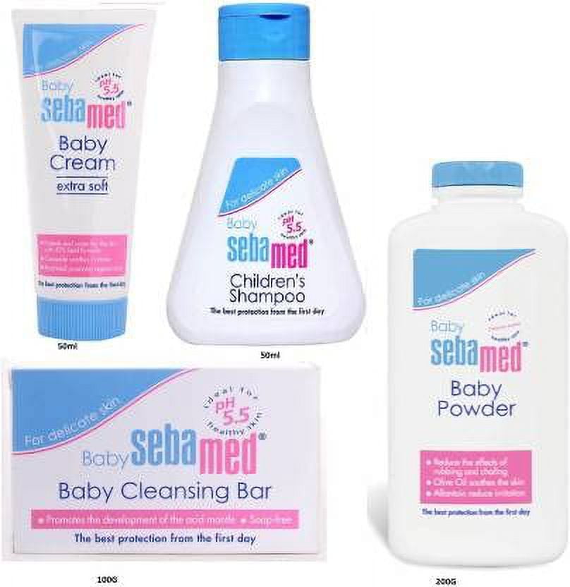 Sebamed Baby Cream Powder Cleaning Bar Shampoo (White)