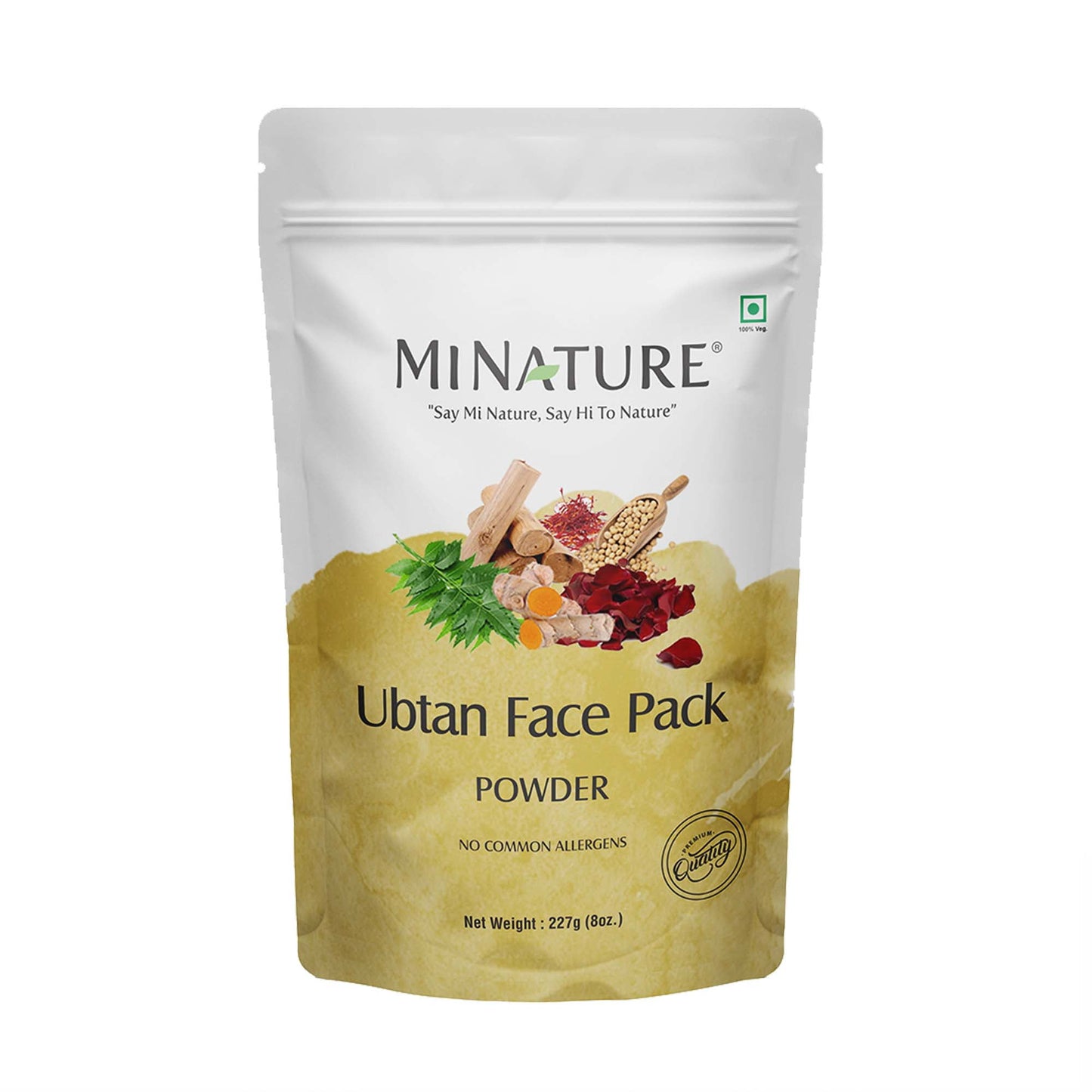 mi nature Ubtan Powder |Face and Body Pack | Turmeric, Barley, Chickpeas, Neem, sandalwoo