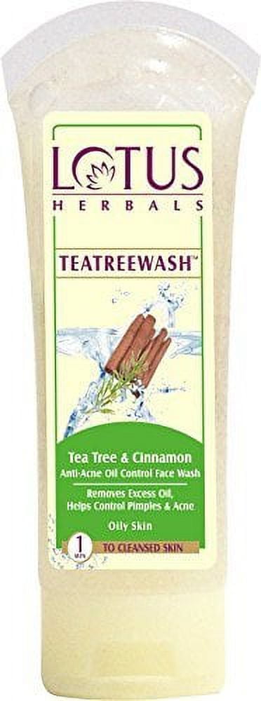 Lotus Herbals Teatreewash Tea Tree Cinnamon Anti-Acne Oil Control FaceWash