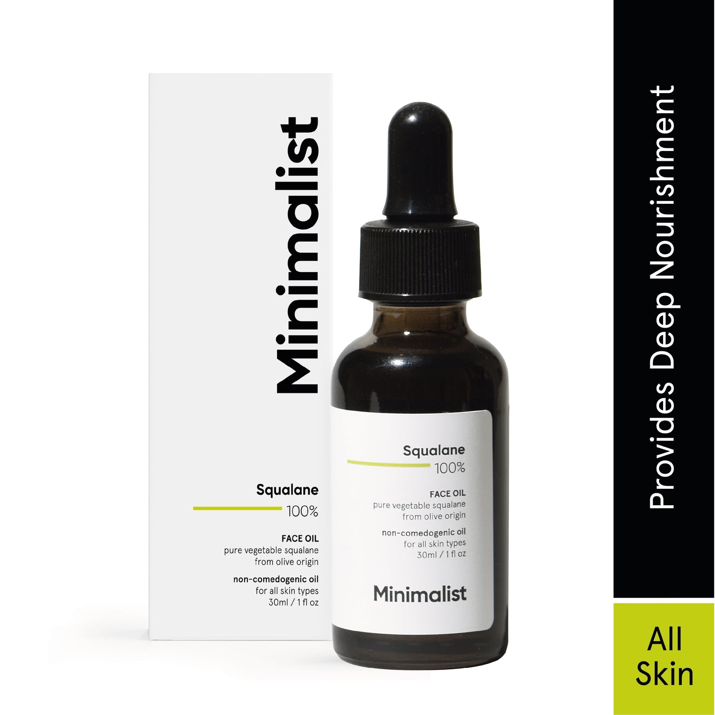 Minimalist Squalane 100% (Plant Derived) Super-Lightweight Face Oil | Improves skin hydrat