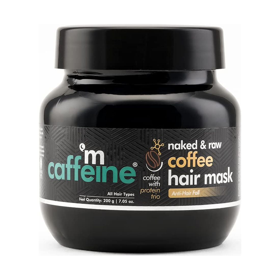 mCaffeine Coffee HairMask for Hair Fall Control | Nourishes and Controls Frizz with Protei