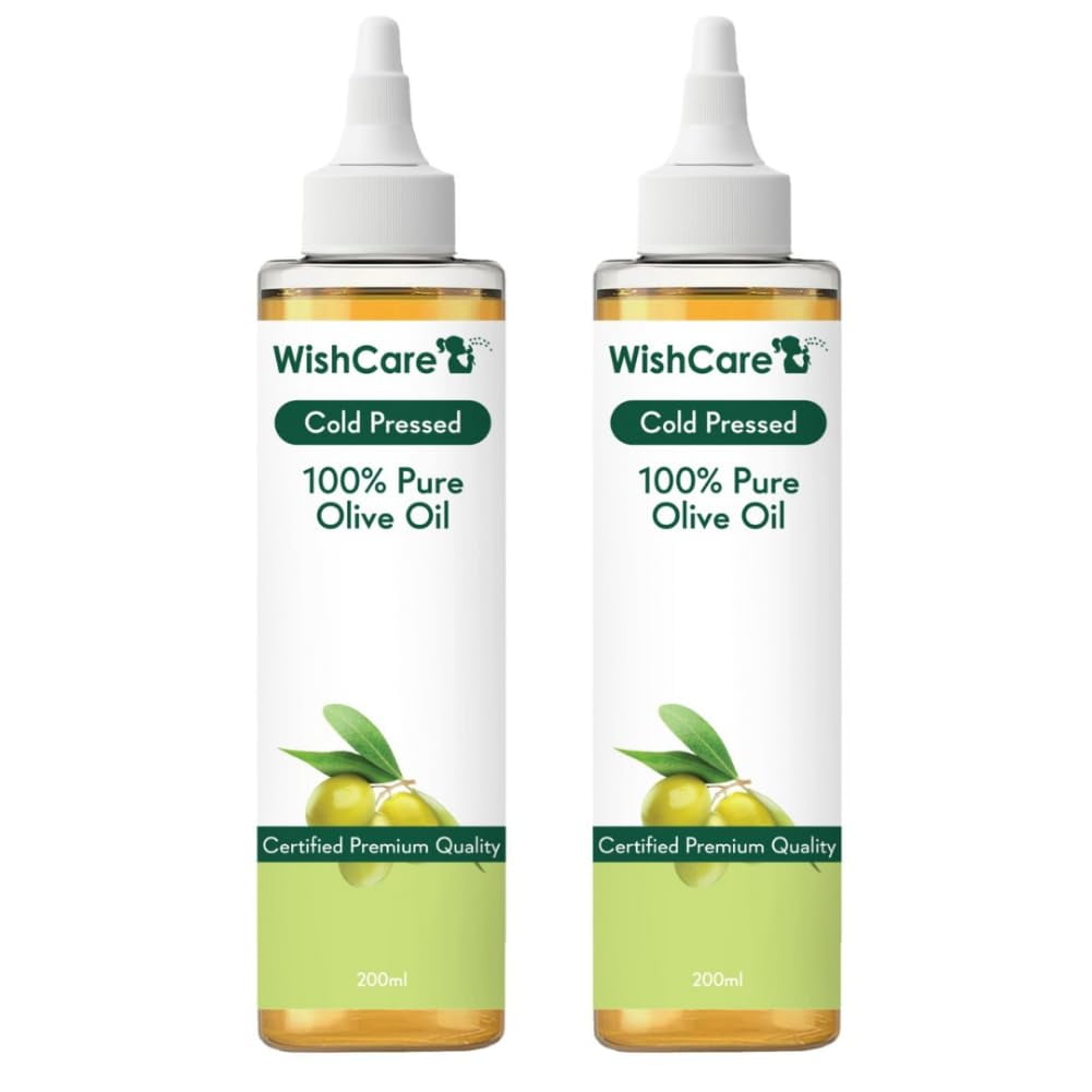 Wishcare® 100% Pure Premium Cold Pressed Olive Oil - For Hair & Skin - Combo Pack Of 2 (2