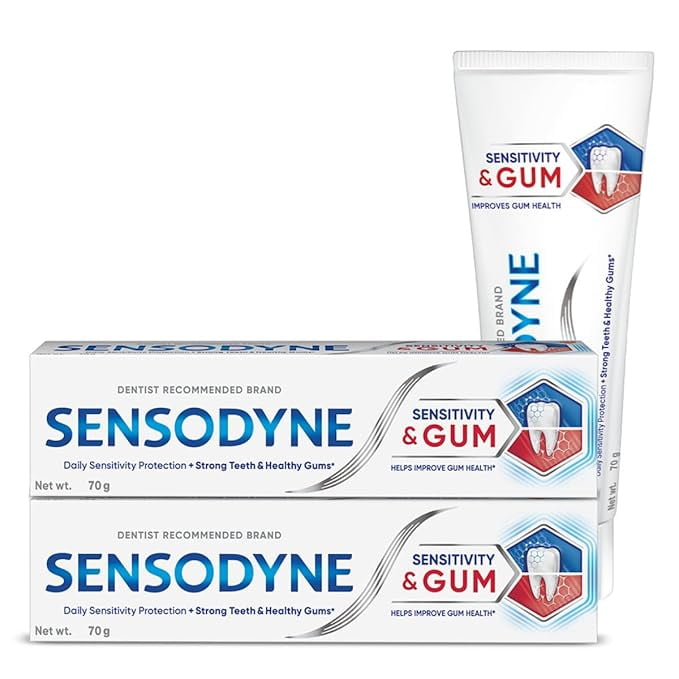 Sensodyne Toothpaste Sensitivity & Gum Combo pack, Dual action tooth paste for sensitive t