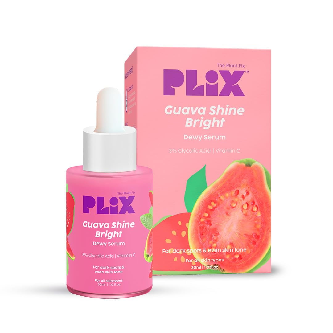 PLIX - THE PLANT FIX 3% Glycolic Acid Guava Serum For Glowing Skin & Gentle Exfoliation |