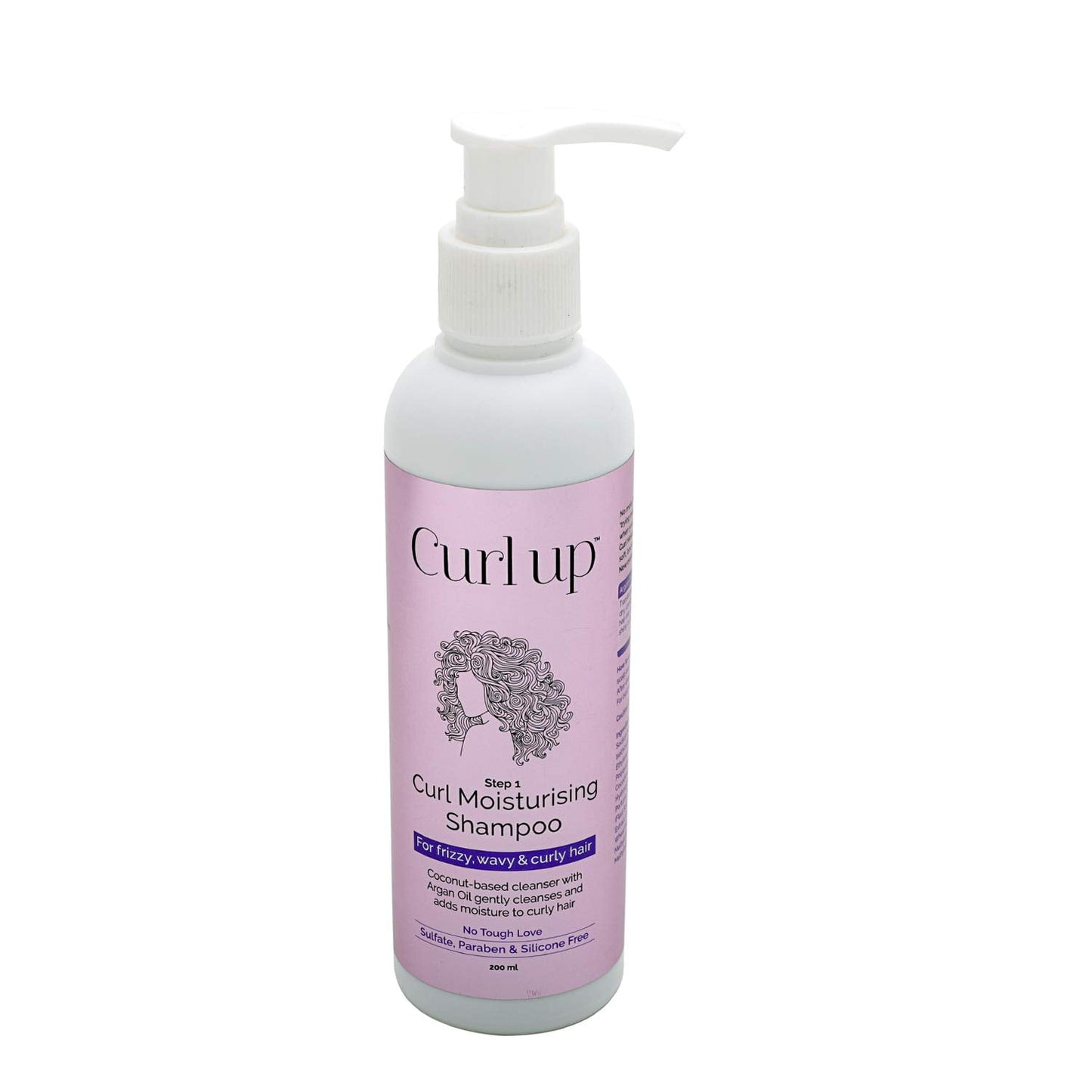 Curl Up Moisturising Curly Hair Shampoo - For Dry Frizzy, Wavy & Curly Hair - Sulphate Par