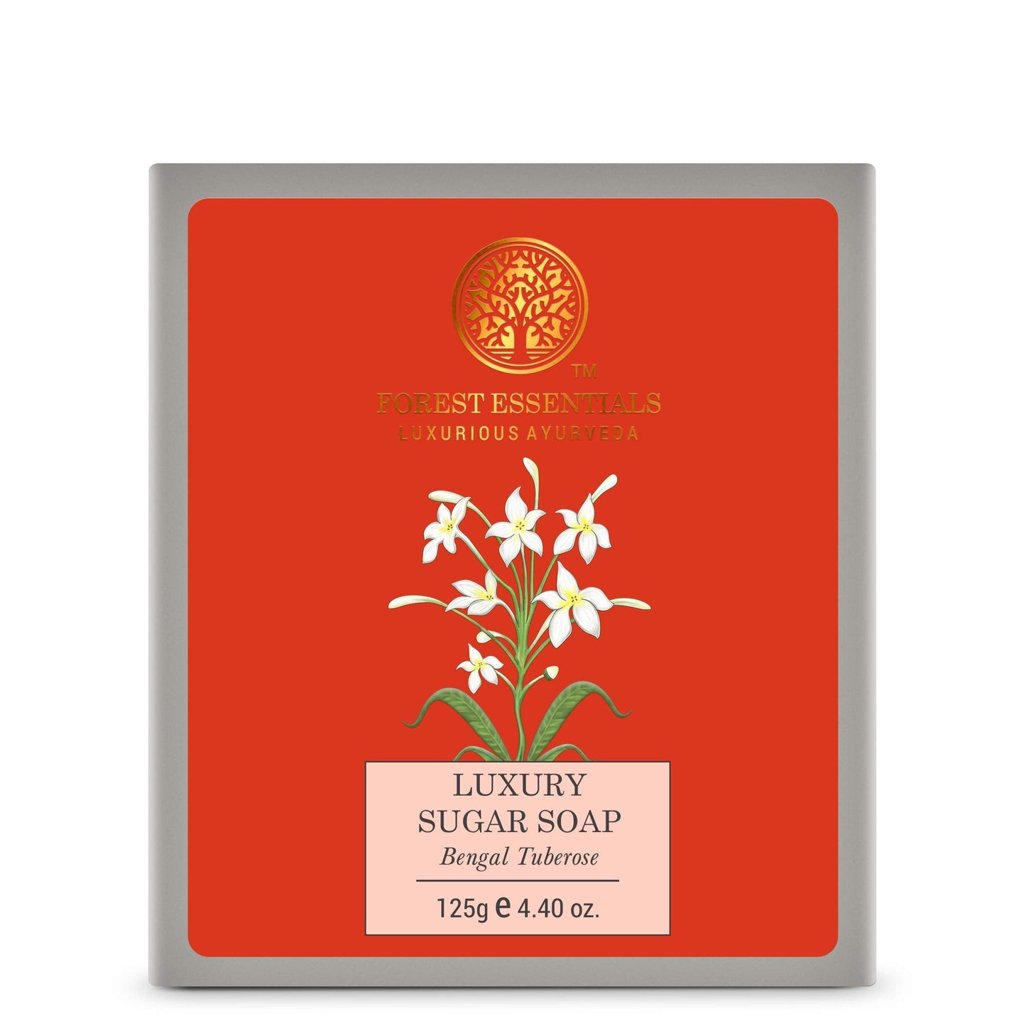 Forest Essentials Luxury Sugar Soap Bengal Tuberose | Ayurvedic Luxury Handmade Soap For B