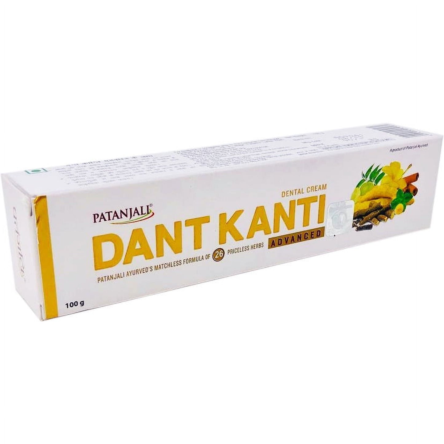 Pack Of 2 - Patanjali Dant Kanti Advanced Toothpaste- 100 Gm (3.5 Oz)