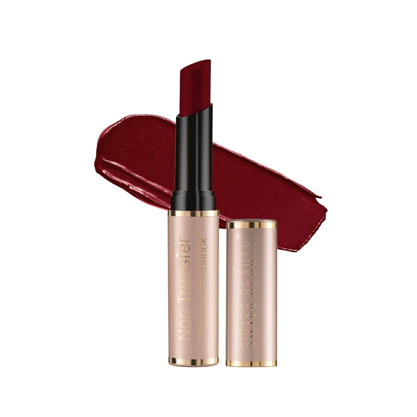 Swiss Beauty Non Transfer Waterproof Lipstick - 410 Wine Red