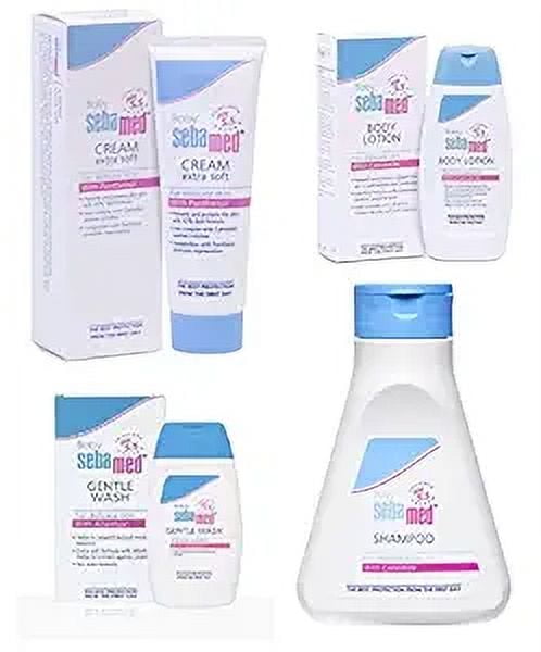 Sebamed Baby Travel Pack Baby Shampoo 50ml, BabyWash 50ml, Baby Cream 50ml & Baby Lotion 5