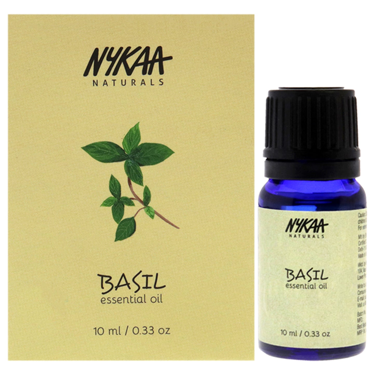 Nykaa Naturals Essential Oil, Vegan, Basil, 0.33 oz