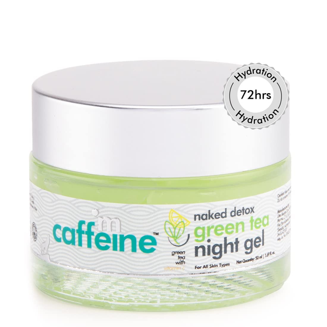 mCaffeine Vitamin C NightCream for Women & Men with Green Tea & Hyaluronic Acid | Reduces