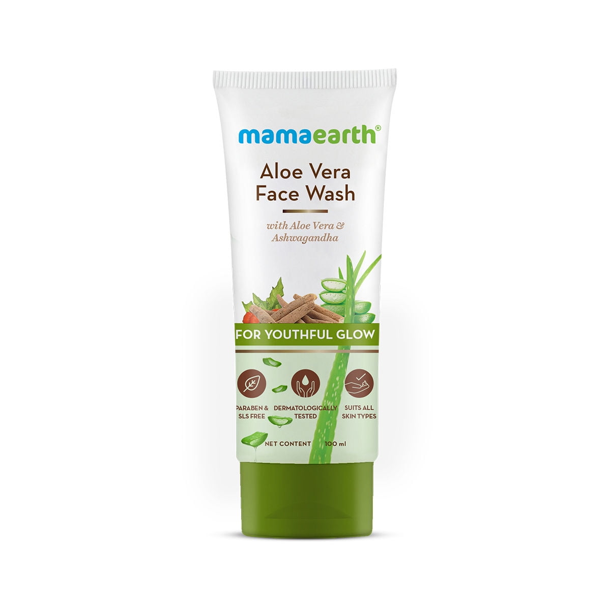 Mamaearth Aloe Vera FaceWash With Aloe Vera & Ashwagandha For A Youthful Glow
