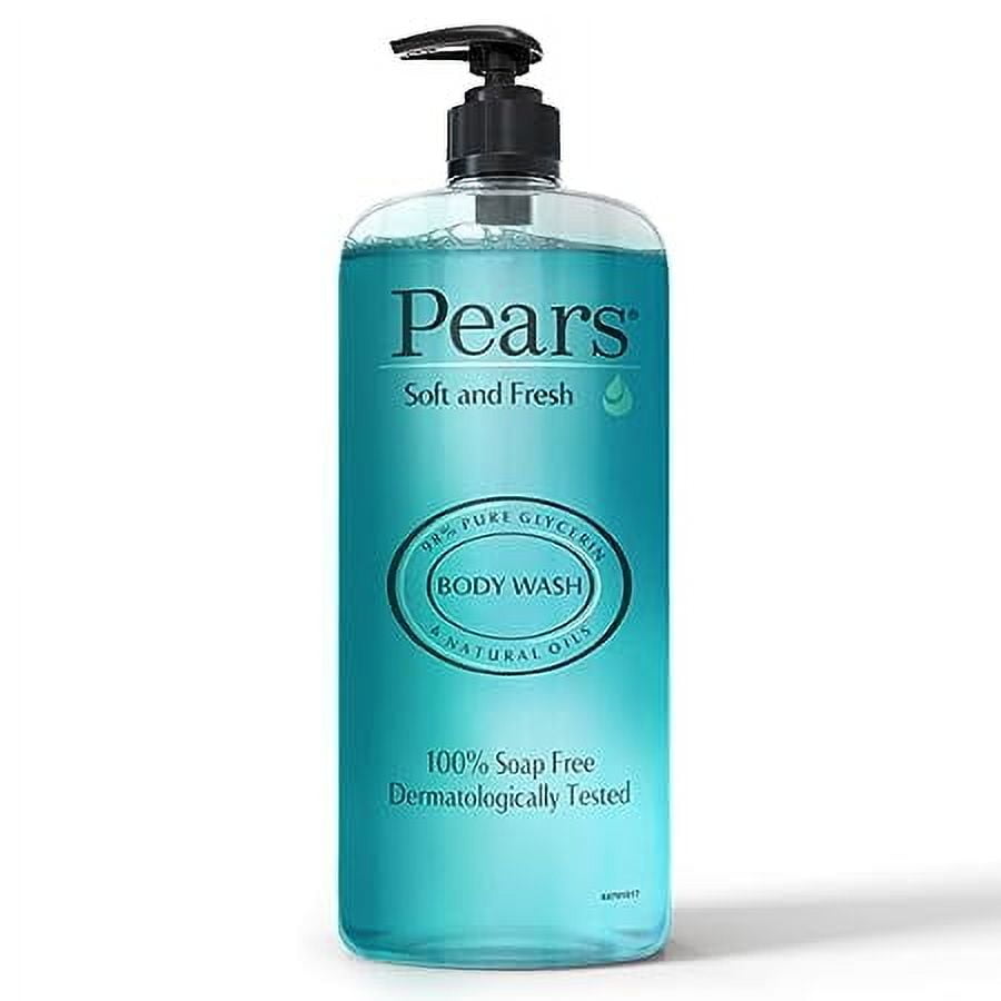 Pears Soft & Fresh Shower Gel SuperSaver XL Pump Bottle with 98% Pure Glycerine, 100% Soap