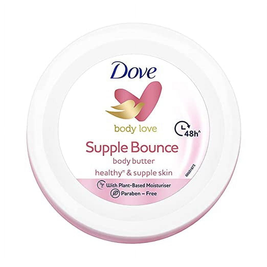 Dove Body Love Supple Bounce Body Butter Paraben Free, 48Hrs Moisturisation with Plant bas