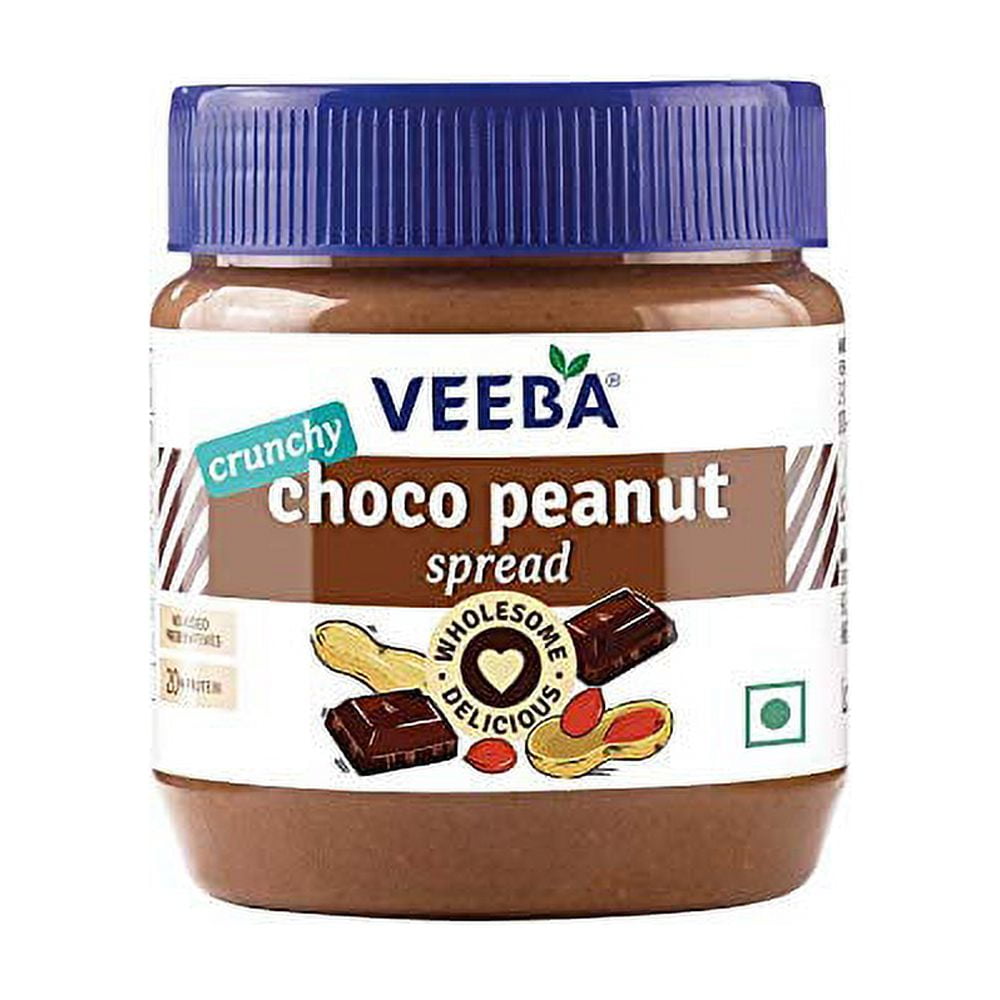 Veeba Choco Peanut Spread Crunchy Jar - 340gm