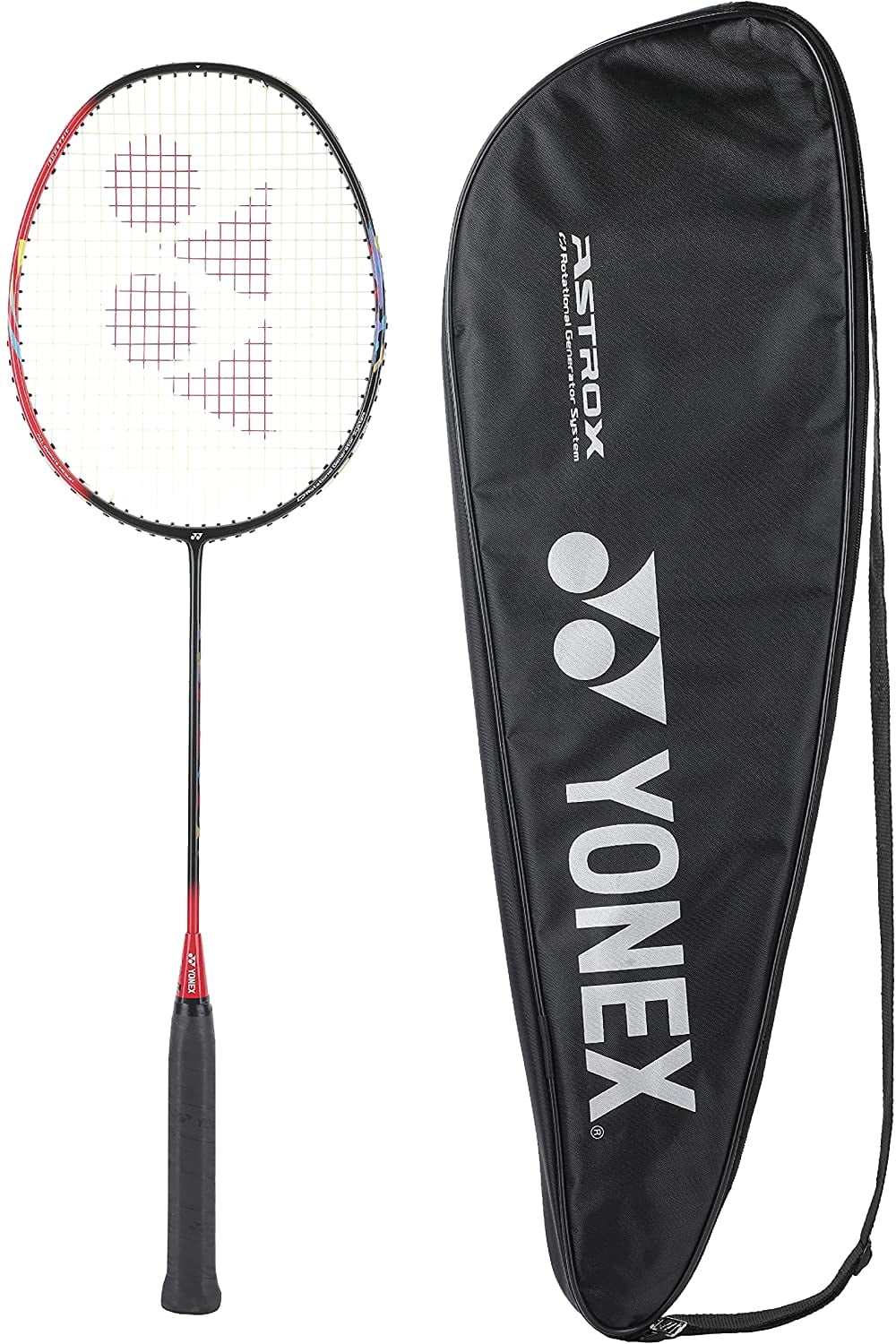 YONEX Astrox Graphite Badminton Racquet Lightweight 30 lbs Tension, Black Red