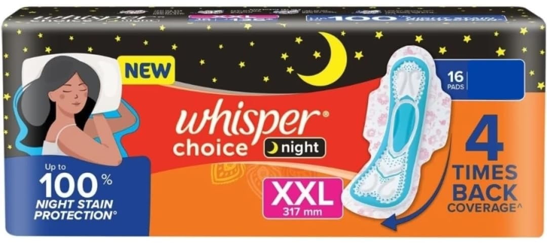 Whisper Choice Night Pads XXL: 16 U
