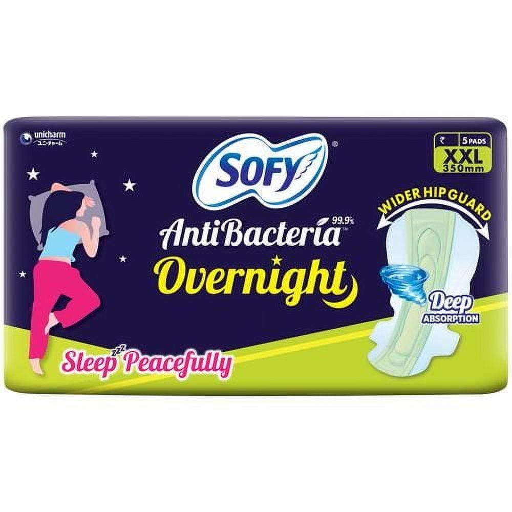Sofy Anti-Bacteria Overnight Pads - XXL, 5 pcs Pouch