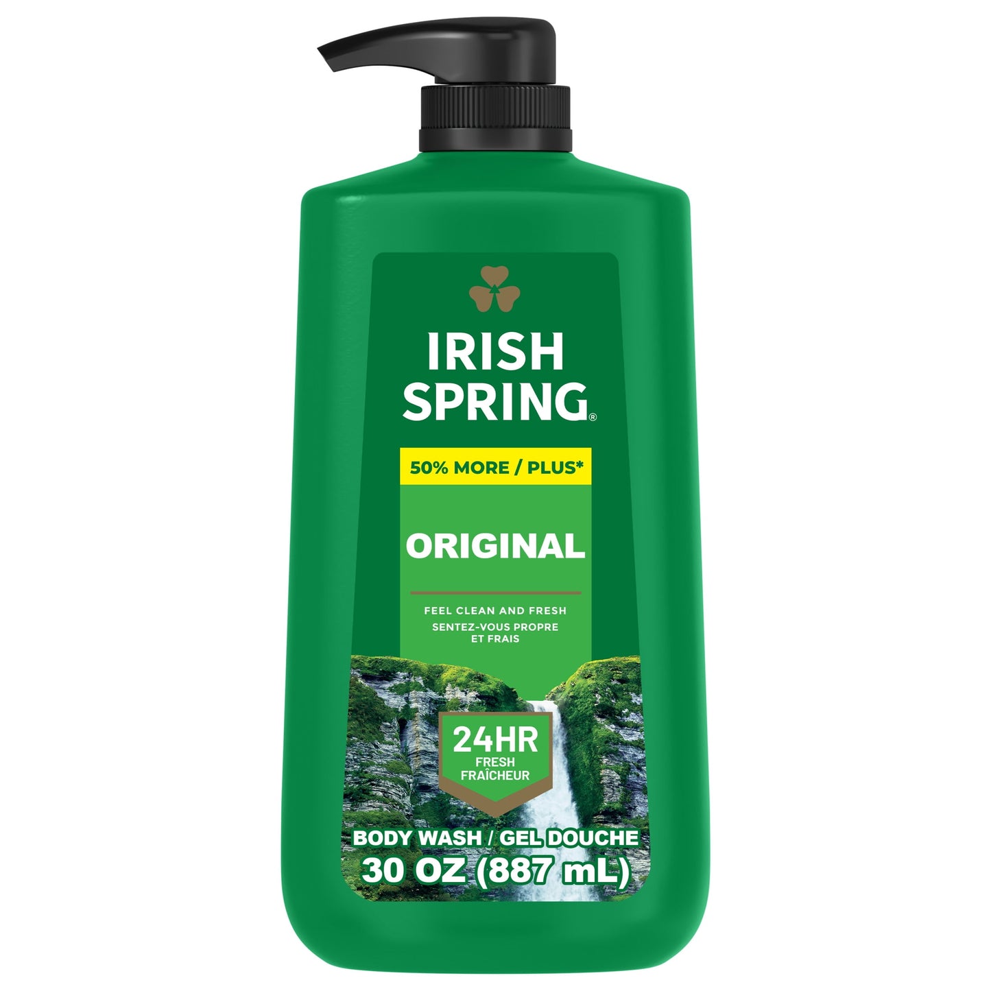 Irish Spring Mens BodyWash, BodyWash for Men, All Skin Types, Original Scent, 30 fl oz Bot