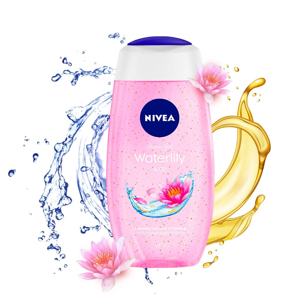 Nivea BodyWash, Waterlily And Oil Shower Gel - 250 ML