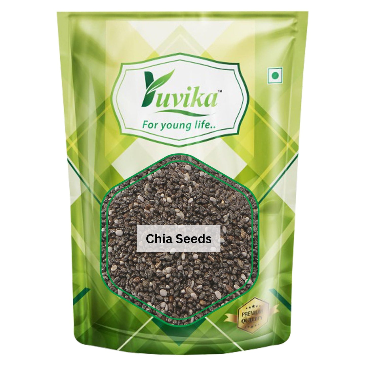 YUVIKA Chia Seeds - Omega 3 - Anti Oxidant - Gluten Free - Salvia Hispanica (400 Grams)