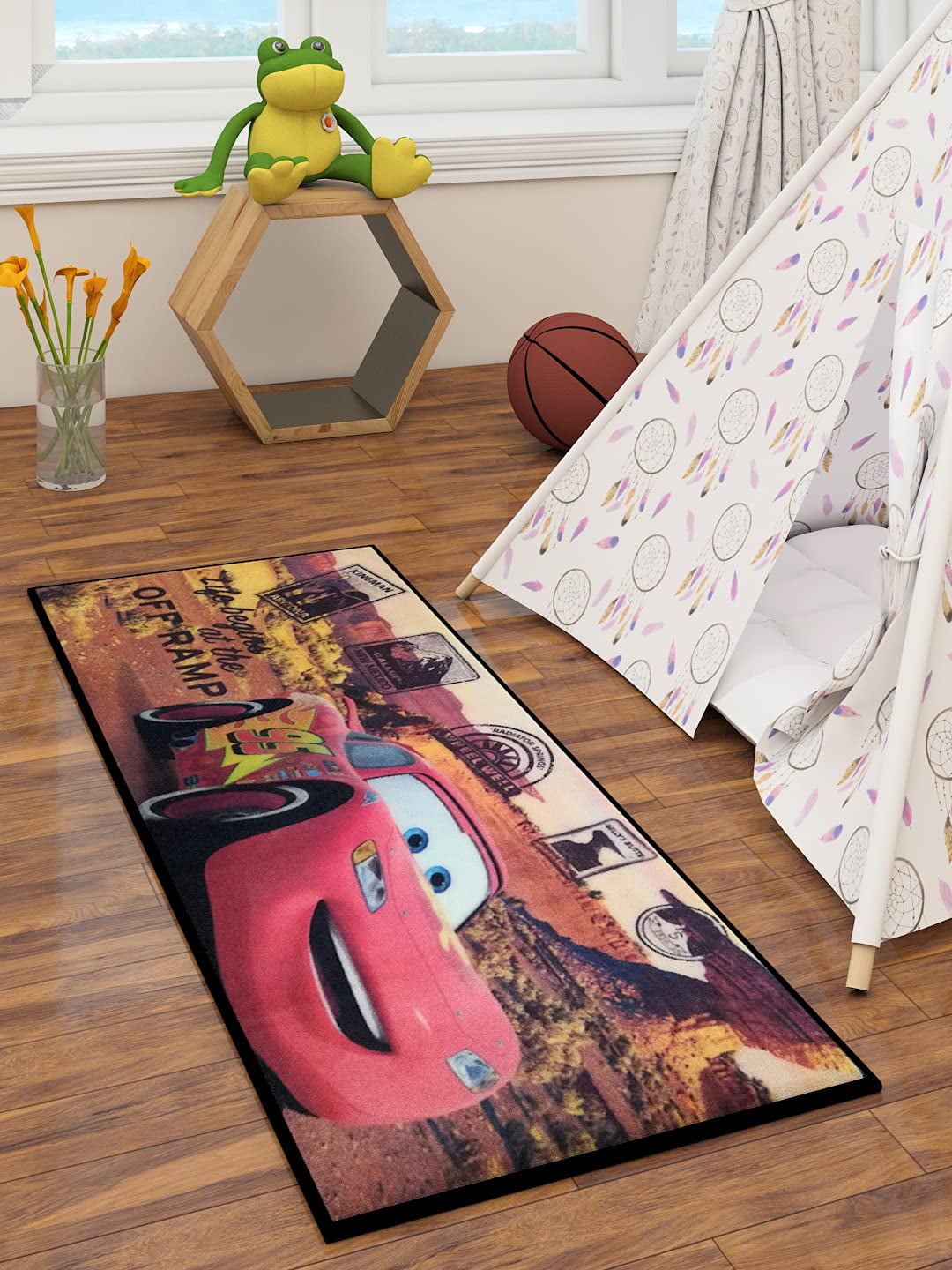 Athom Living Disney Cars Kids Runner Carpet 2Ft X 4.5Ft (R3) (R5)