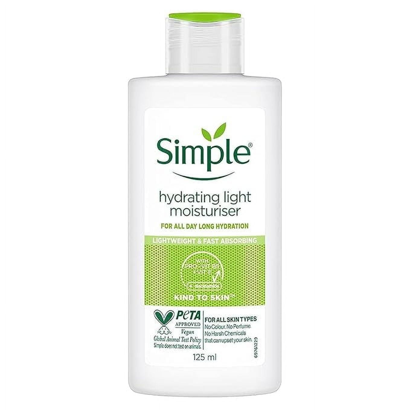 Simple Kind To Skin Hydrating Light Moisturiser Lotion 125ml | For All Day-Long Hydration