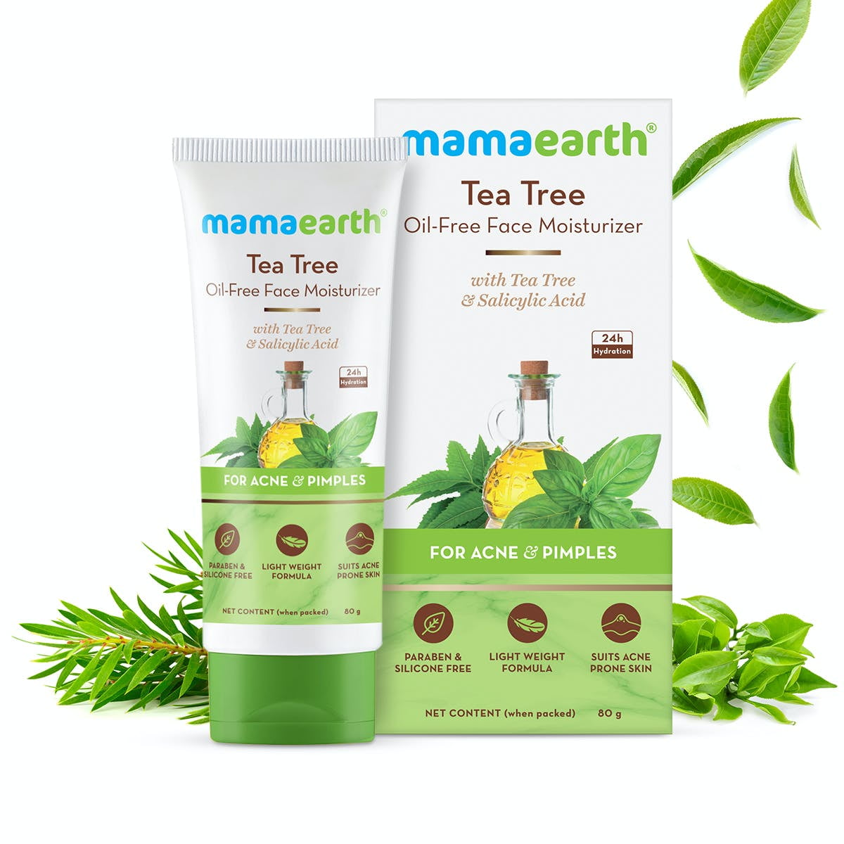Mamaearth Tea Tree Oil-Free Moisturizer For Face For Oily Skin with Tea Tree Salicylic Ac