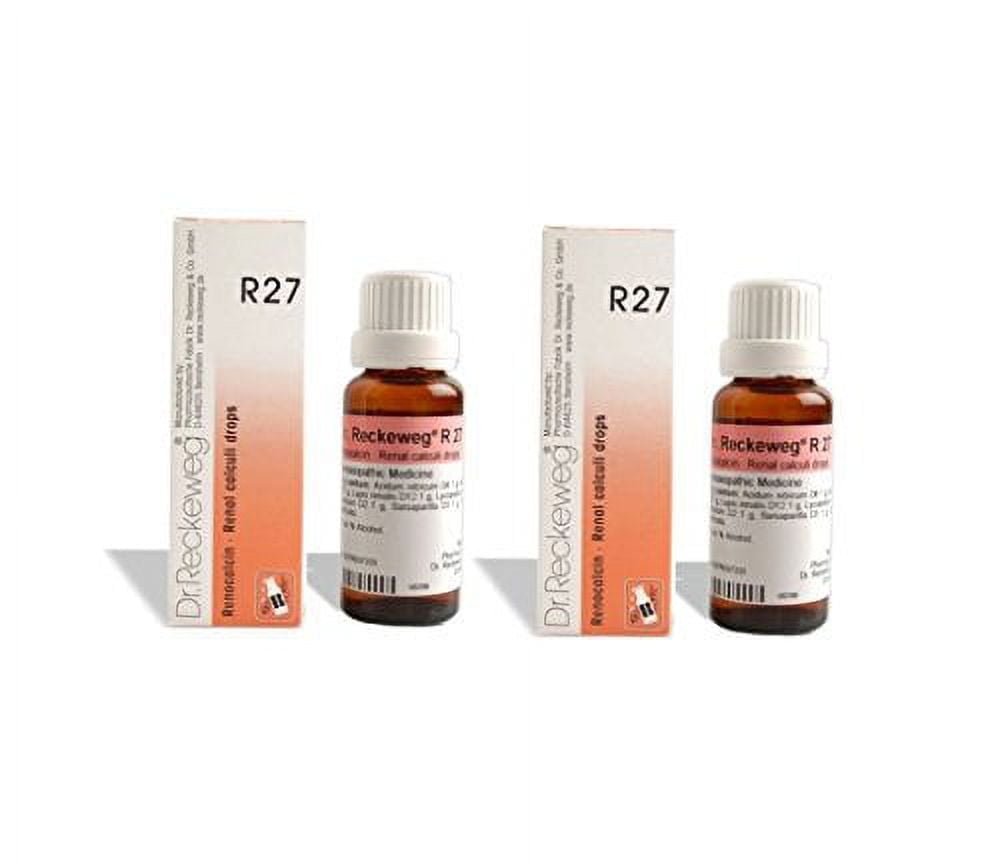 2 LOT X Dr. Reckeweg - Homeopathic Medicine - R27 - Kidney Stone Drops