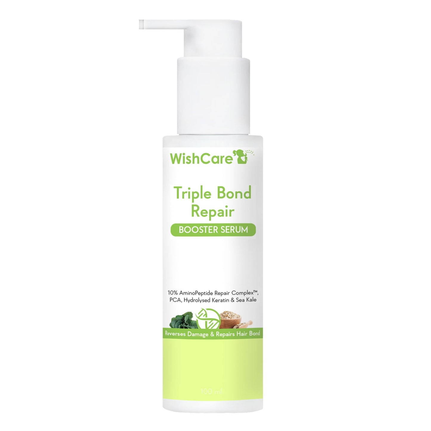 Wishcare Triple Bond Repair Booster Serum - 10% Aminopeptide Complex - Repairs Damaged & F