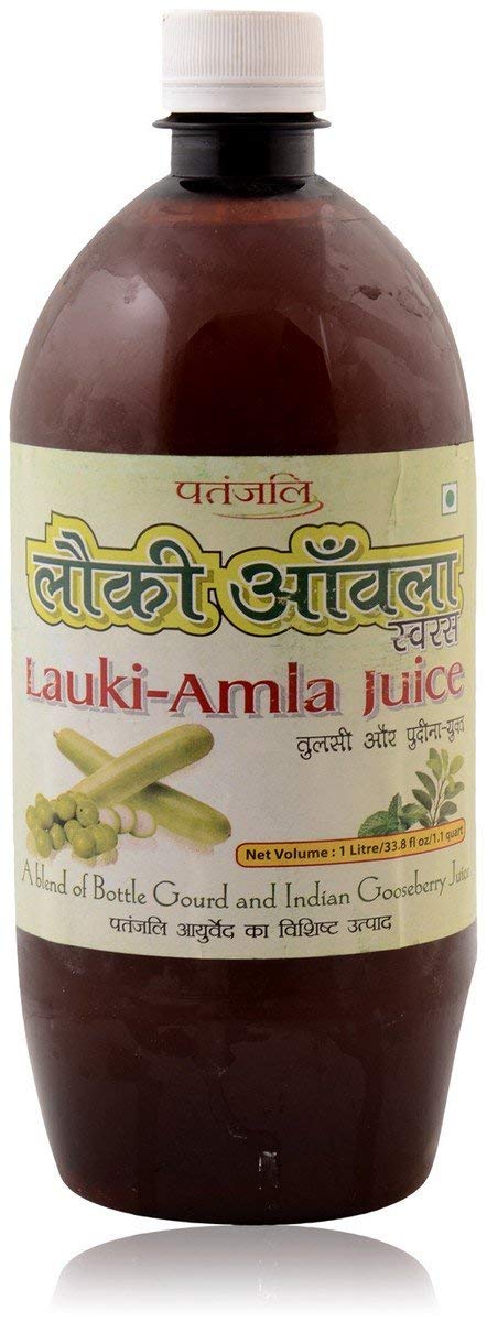 Patanjali Lauki Amla Juice (L) 1ltr X 1One Free Prakruthi Ginger Candy for each order.
