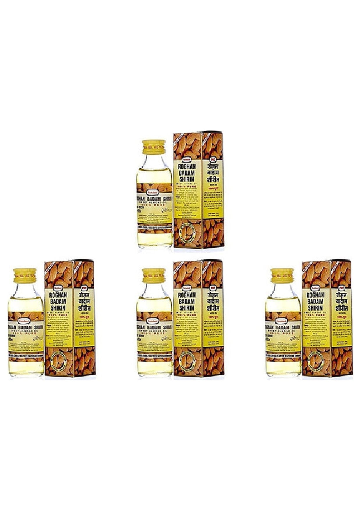 Pack Of 4 - Patanjali Rogan Badam Sweet Almond Oil - 150 Ml (5.07 Oz)