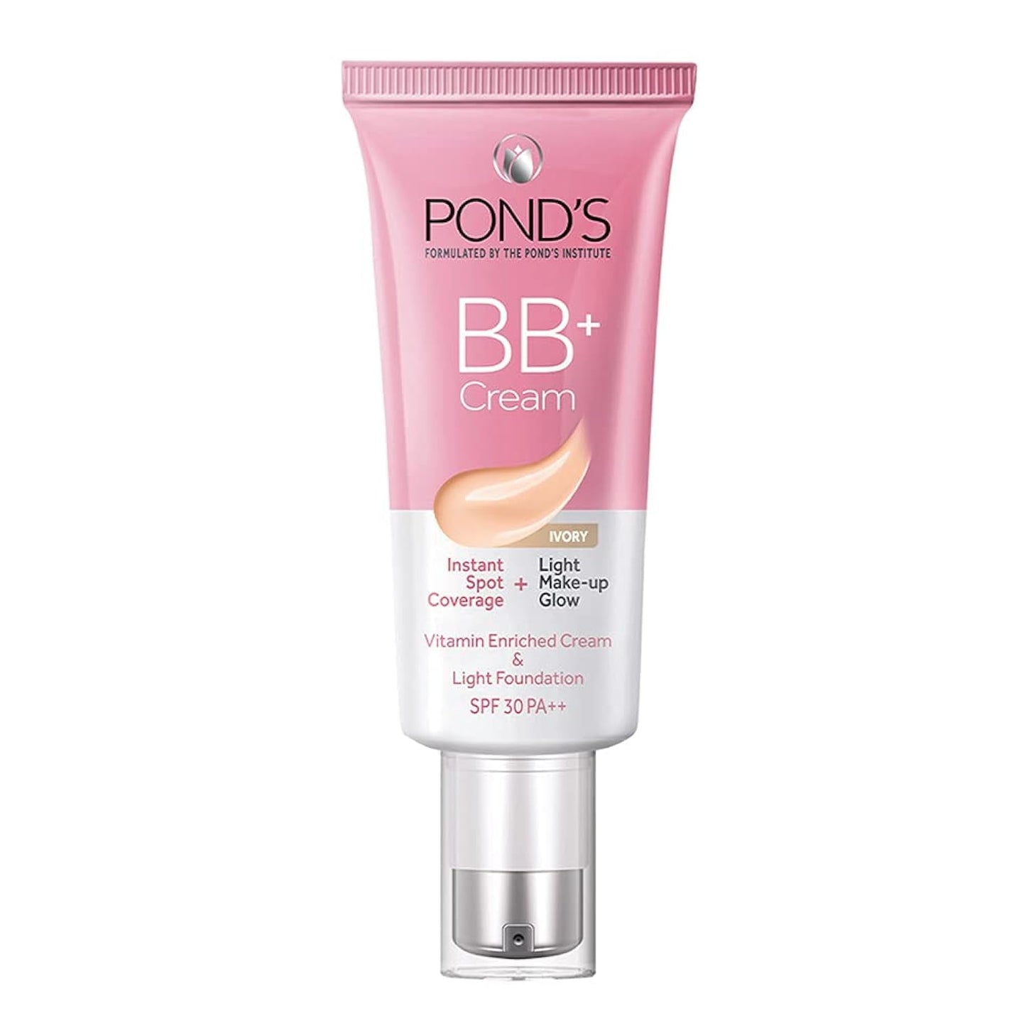 POND'S BB+ Cream, Instant Spot Coverage + Light Make-up Glow, Ivory 30g (Pack of 2)