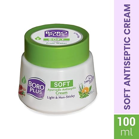 BoroPlus Soft Antiseptic Cream | Light & Non-sticky | Provides 24 hour moisturisation 100m