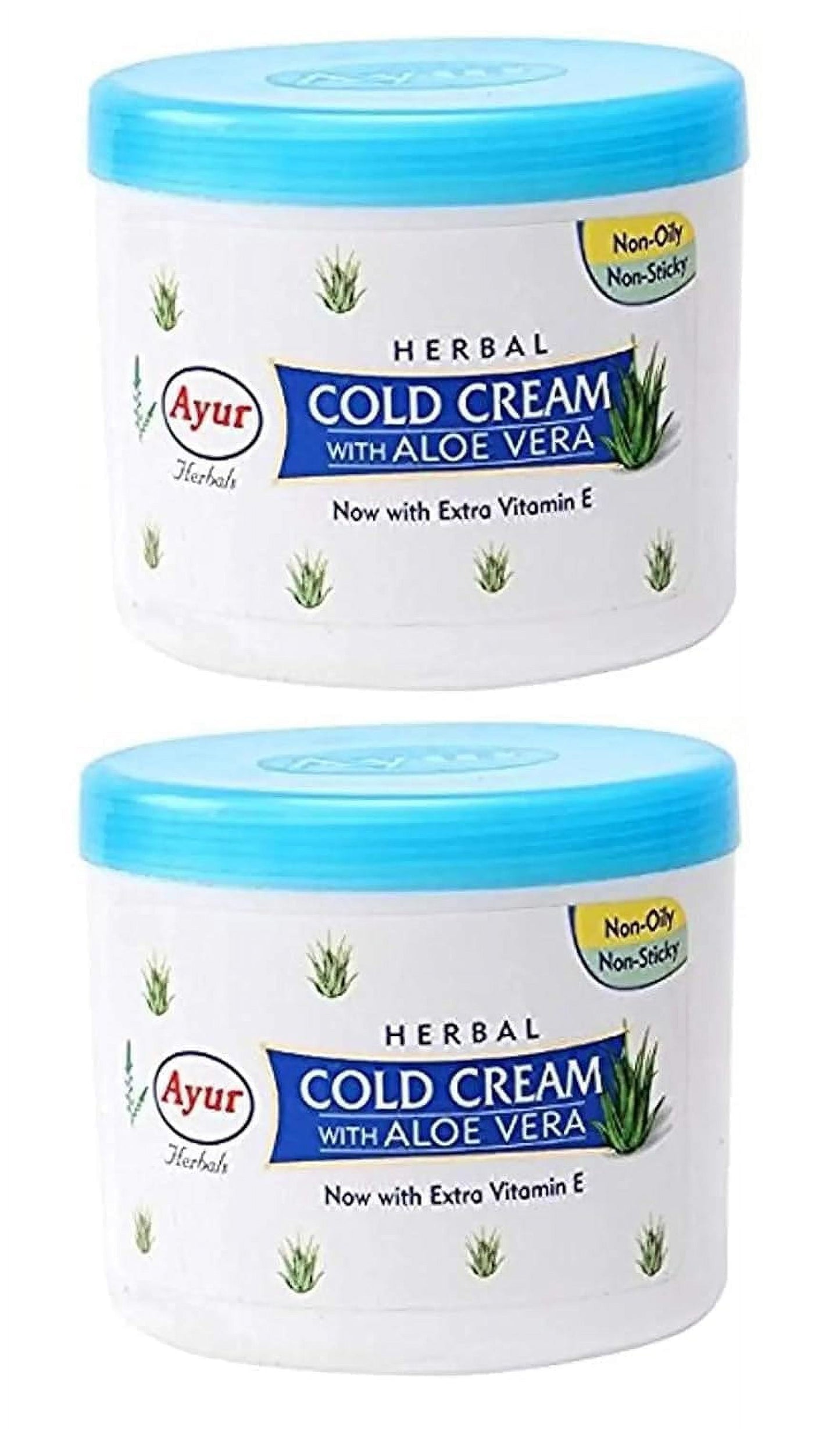Ayur Herbal Cold Cream With Aloe Vera 500Ml Pack Of 2