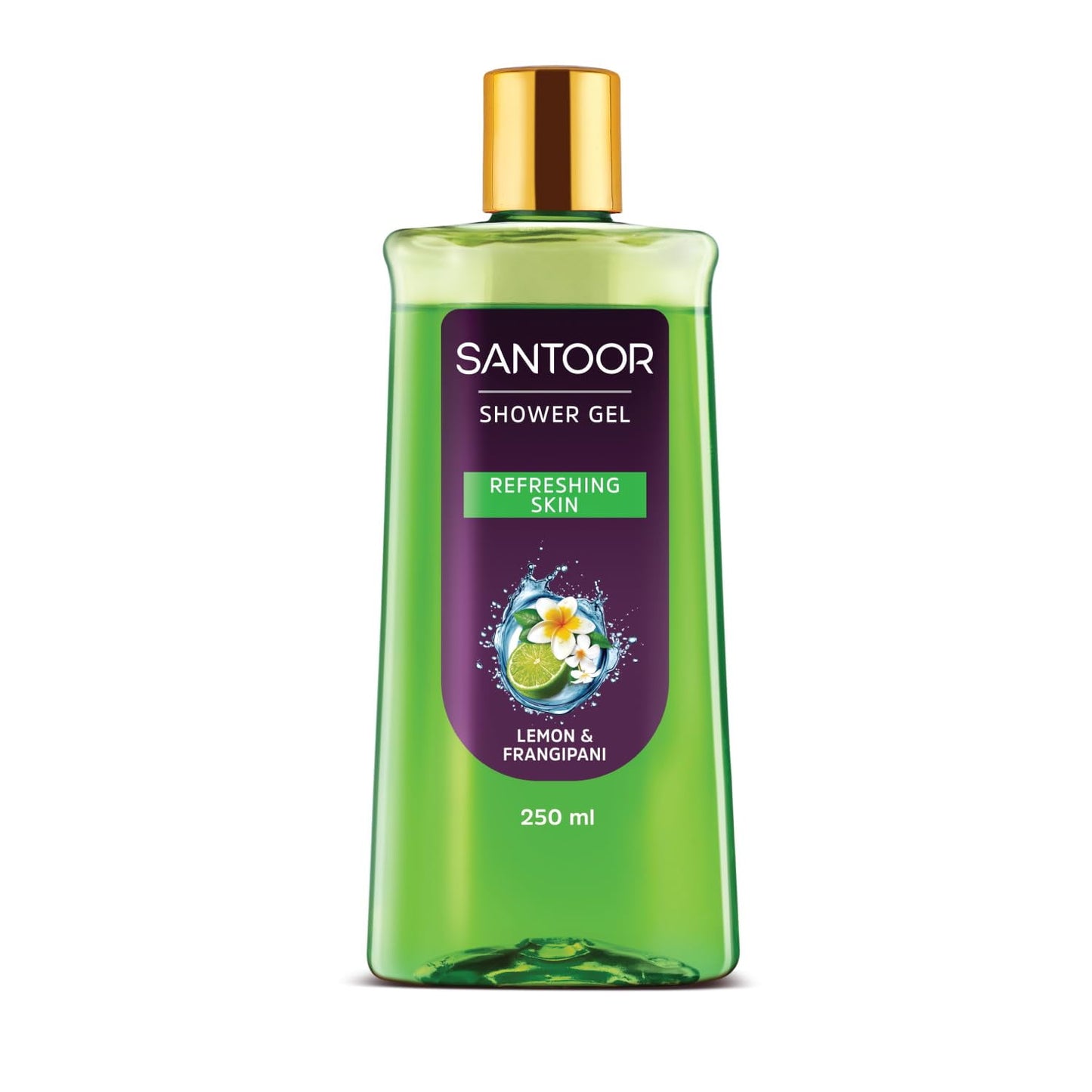 Santoor Lemon & Frangipani Refreshing Shower Gel For Women| Daily Bath BodyWash With Natur