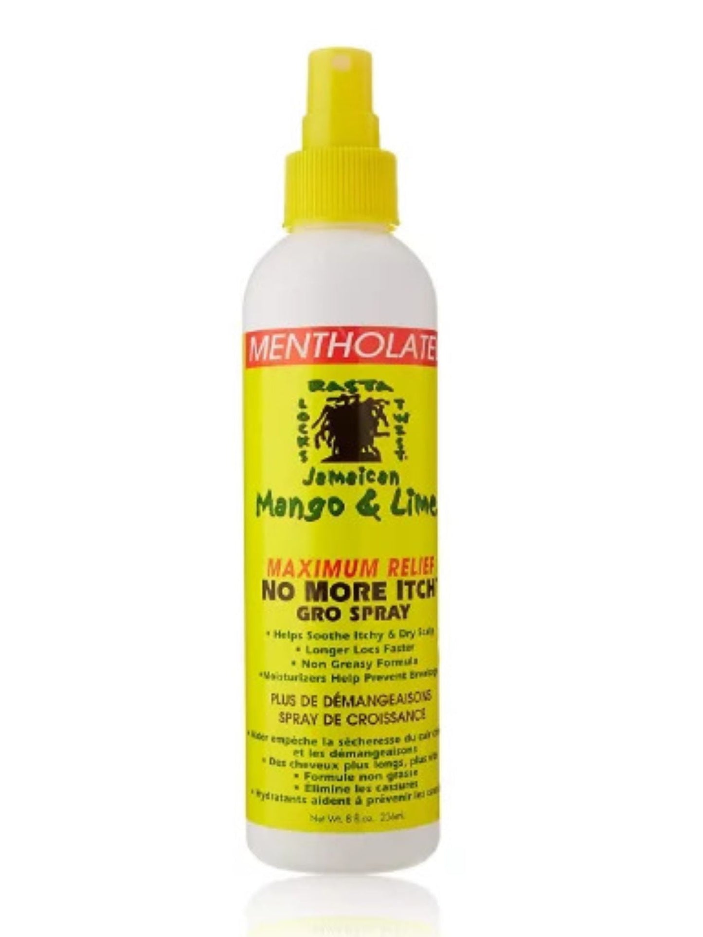 Jamaican Mango & Lime Maximum Relief No More Itch Gro Spray 8 oz, Hair & Scalp Treatment,