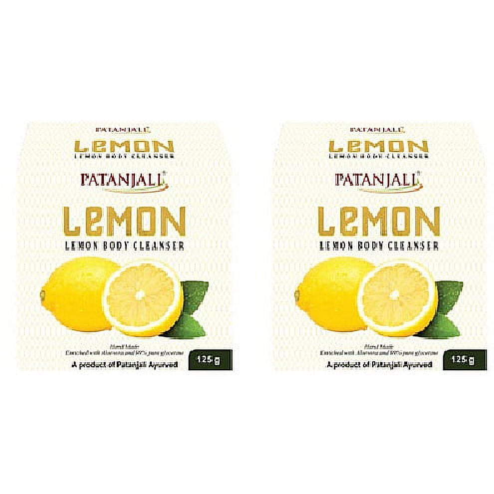 Pack Of 2 - Patanjali Lemon Body Cleanser Soap Bar - 120 Gm (4.23 Oz)