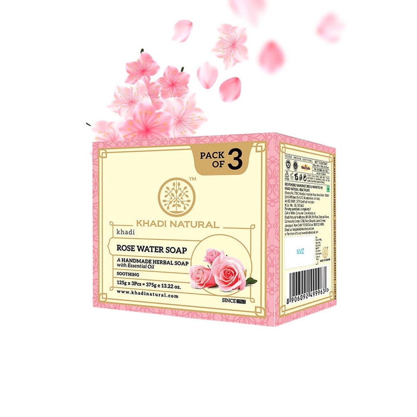 Khadi Natural Rosewater Soap