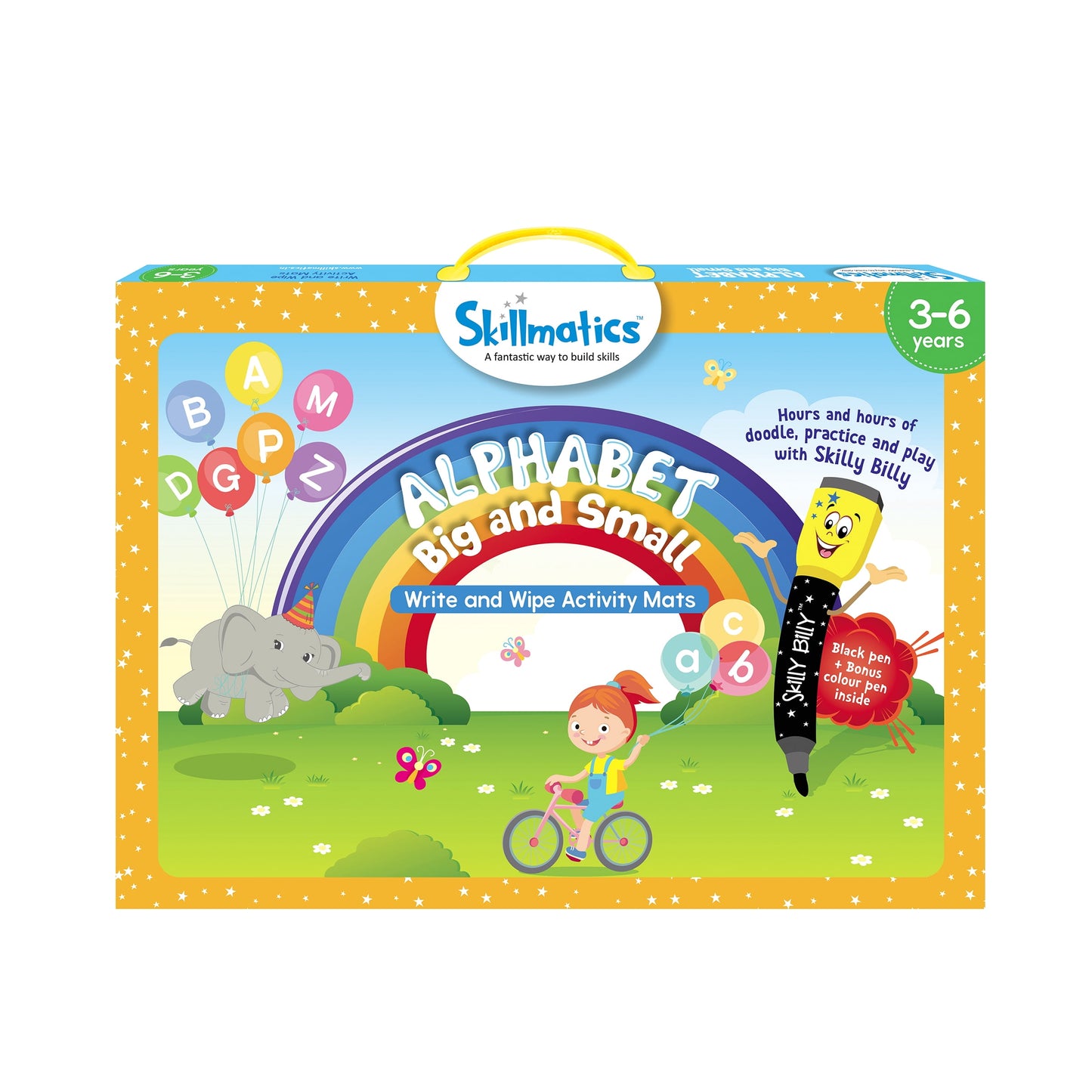 Skillmatics Educational Game | Alphabet Big and Small Write And Wipe Activity Mats