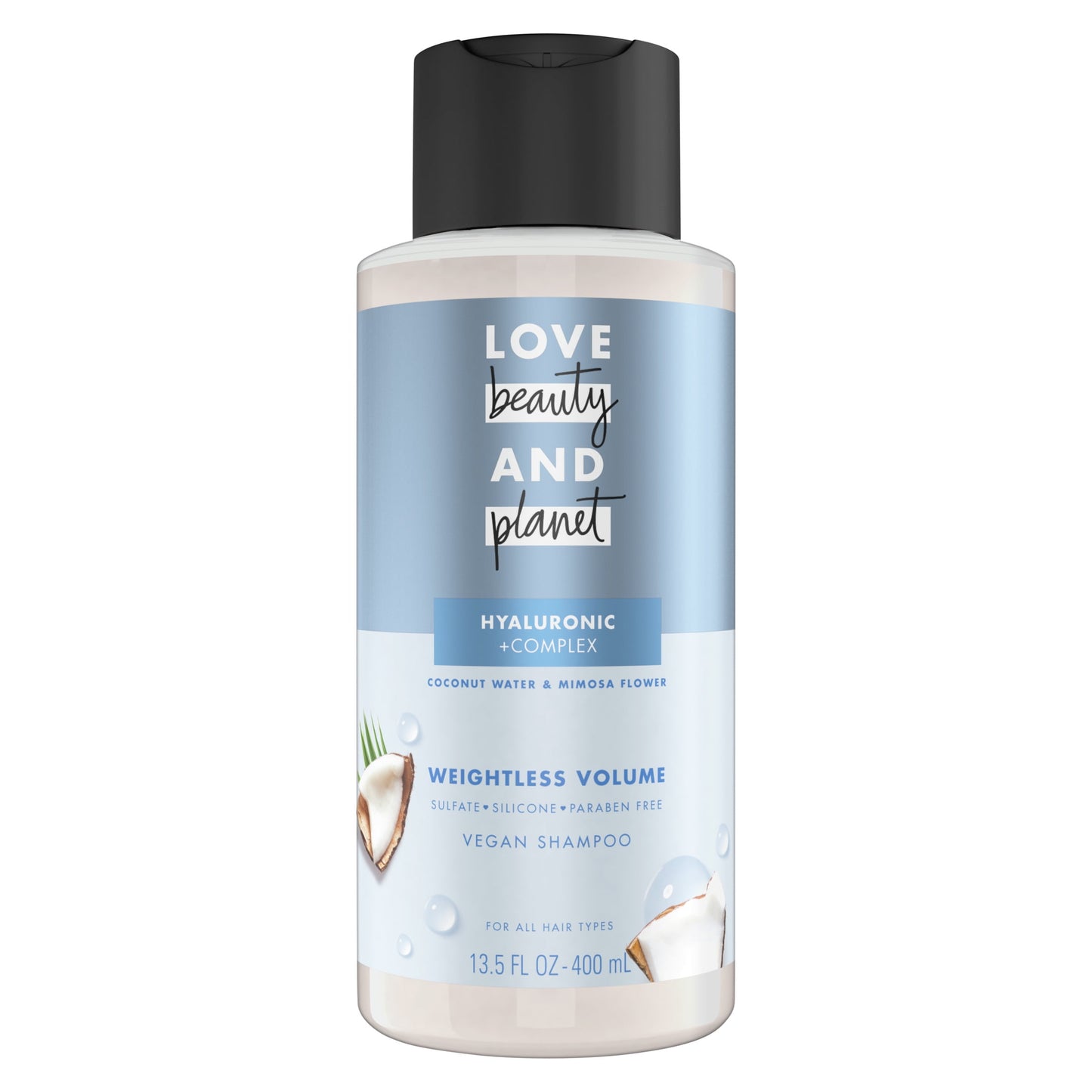 Love Beauty and Planet Daily Shampoo with Coconut Water All Hair Types, Mimosa Flower, 13.