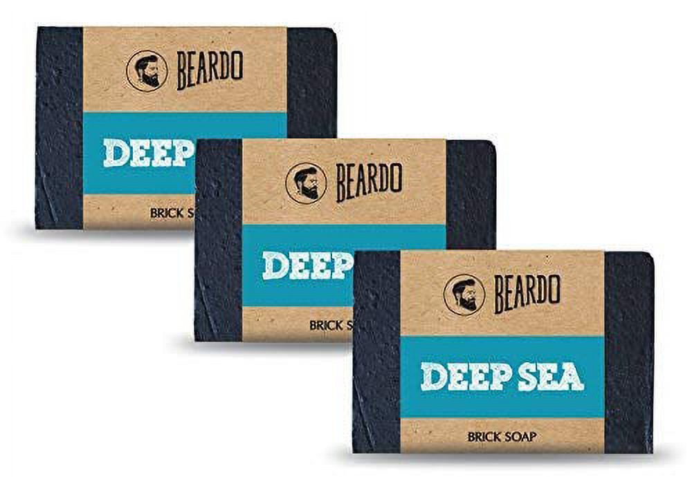 Beardo Deep Sea Brick Soap - 125 Gm (Set Of 3)