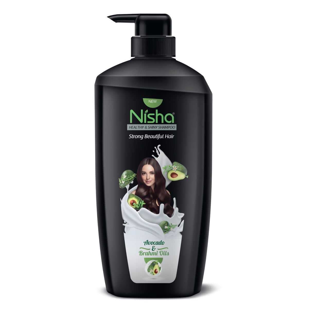 Nisha 21.98 fl oz- Nisha Avocado & Brahmi Daily Shampoo For Strong and Shiny Hair, Man and