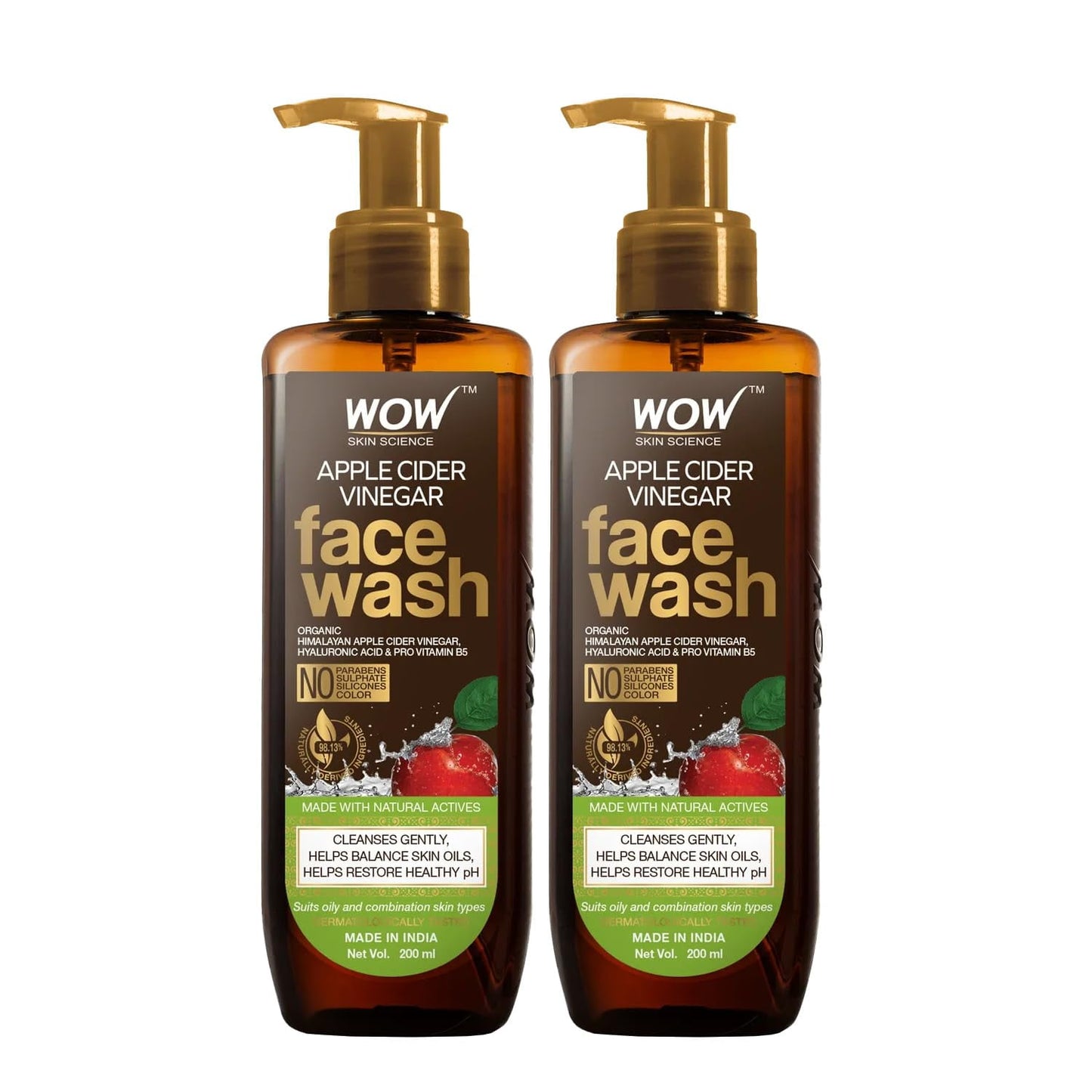Wow Skin Science Apple Cider Vinegar Refreshing FaceWash|Deep Cleansing|For Oily Skin|Fres