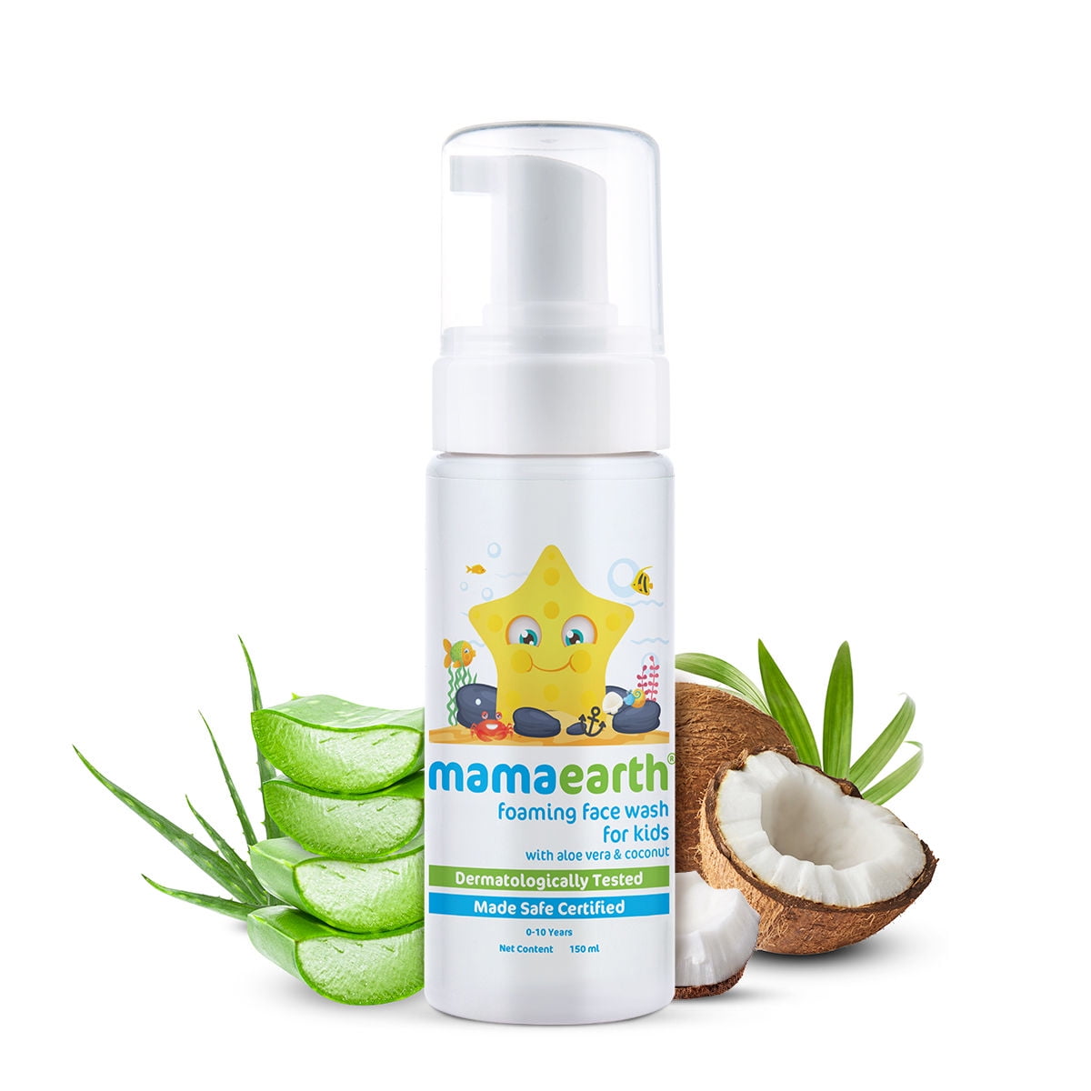 Mamaearth Foaming FaceWash For Kids With Aloe Vera & Coconut For Gentle Cleansing(150ml)